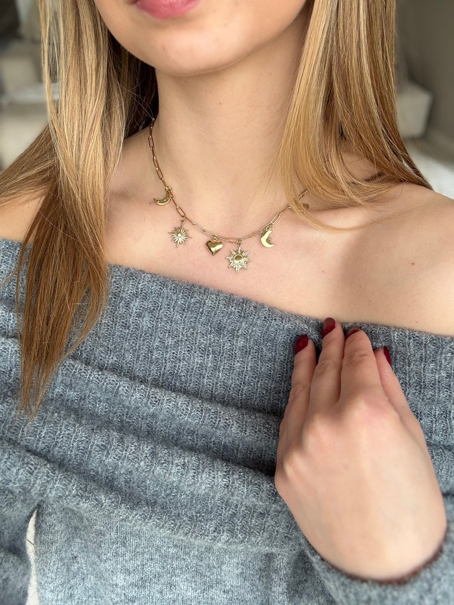 Collier charms CLEM doré