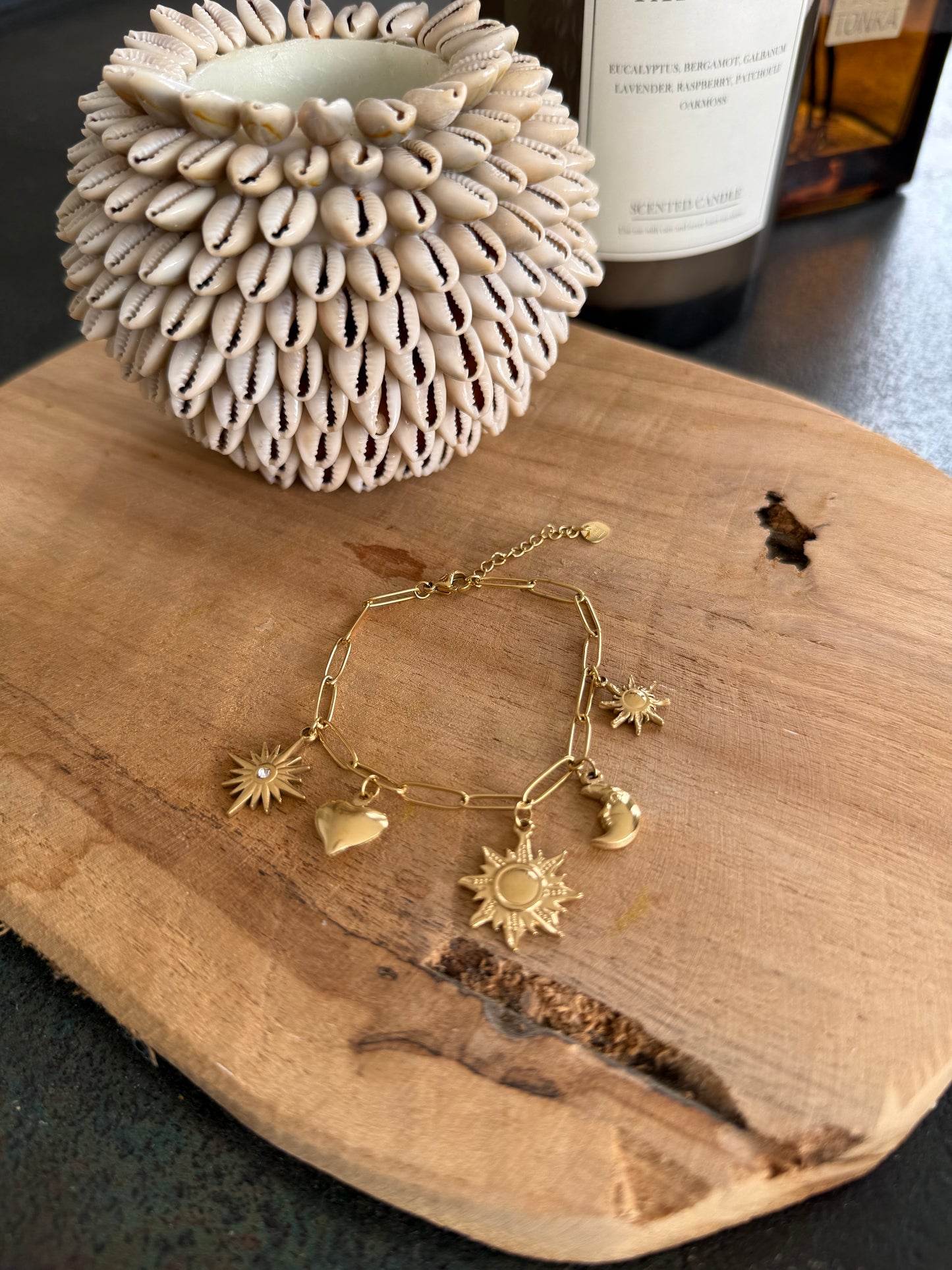 Bracelet charms CLEM dorés