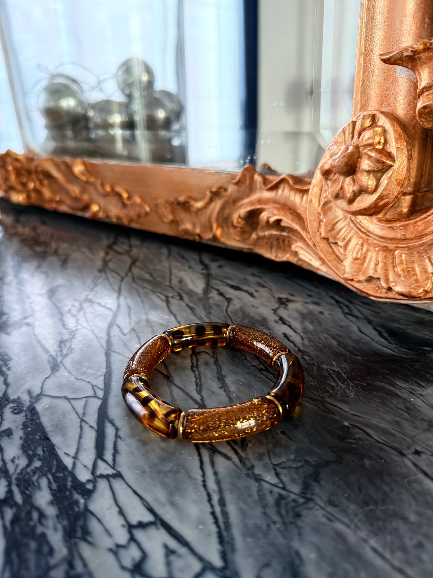 Bracelet pailleté CHLOÉ marron