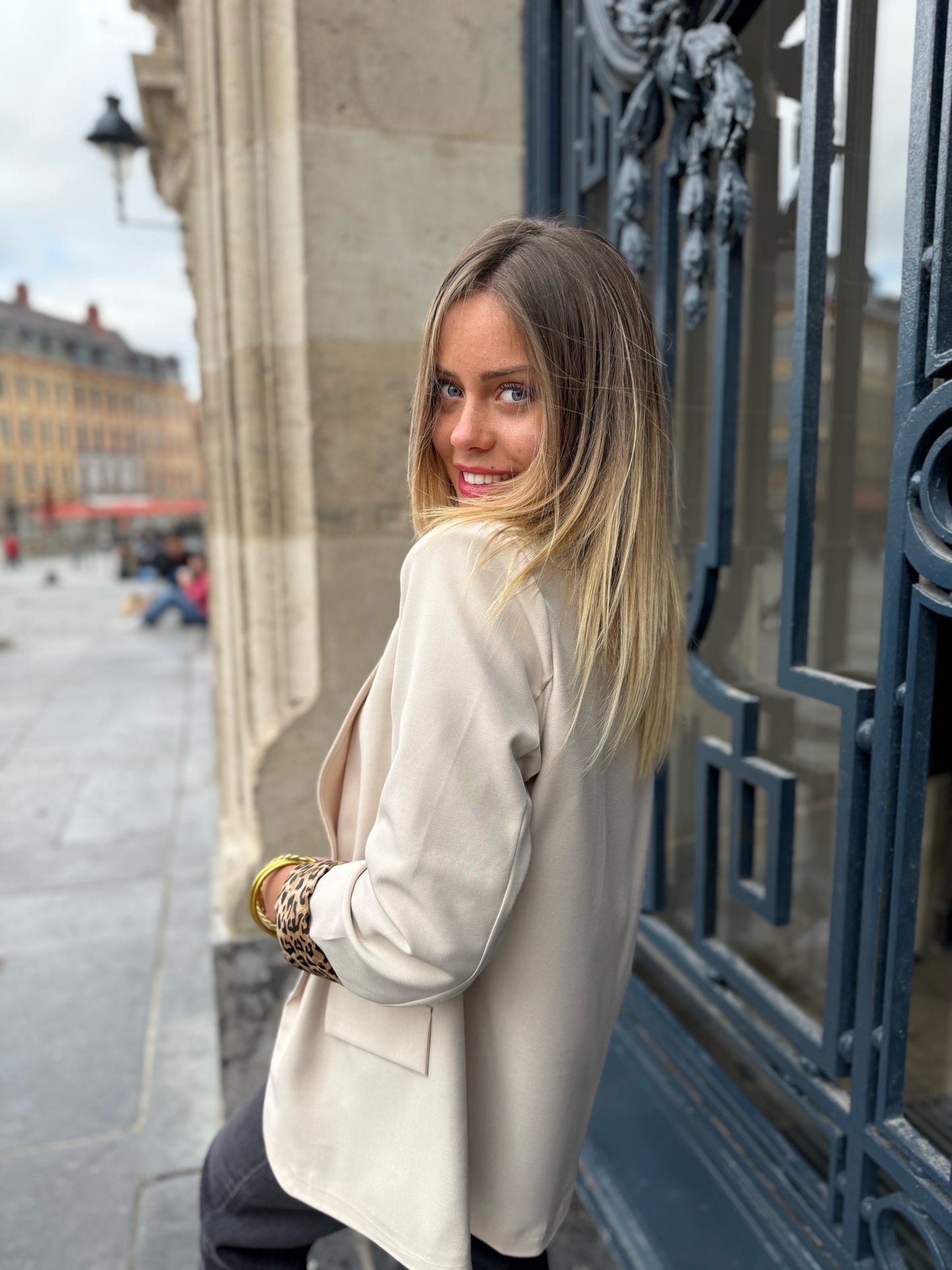 Blazer beige léopard LOU