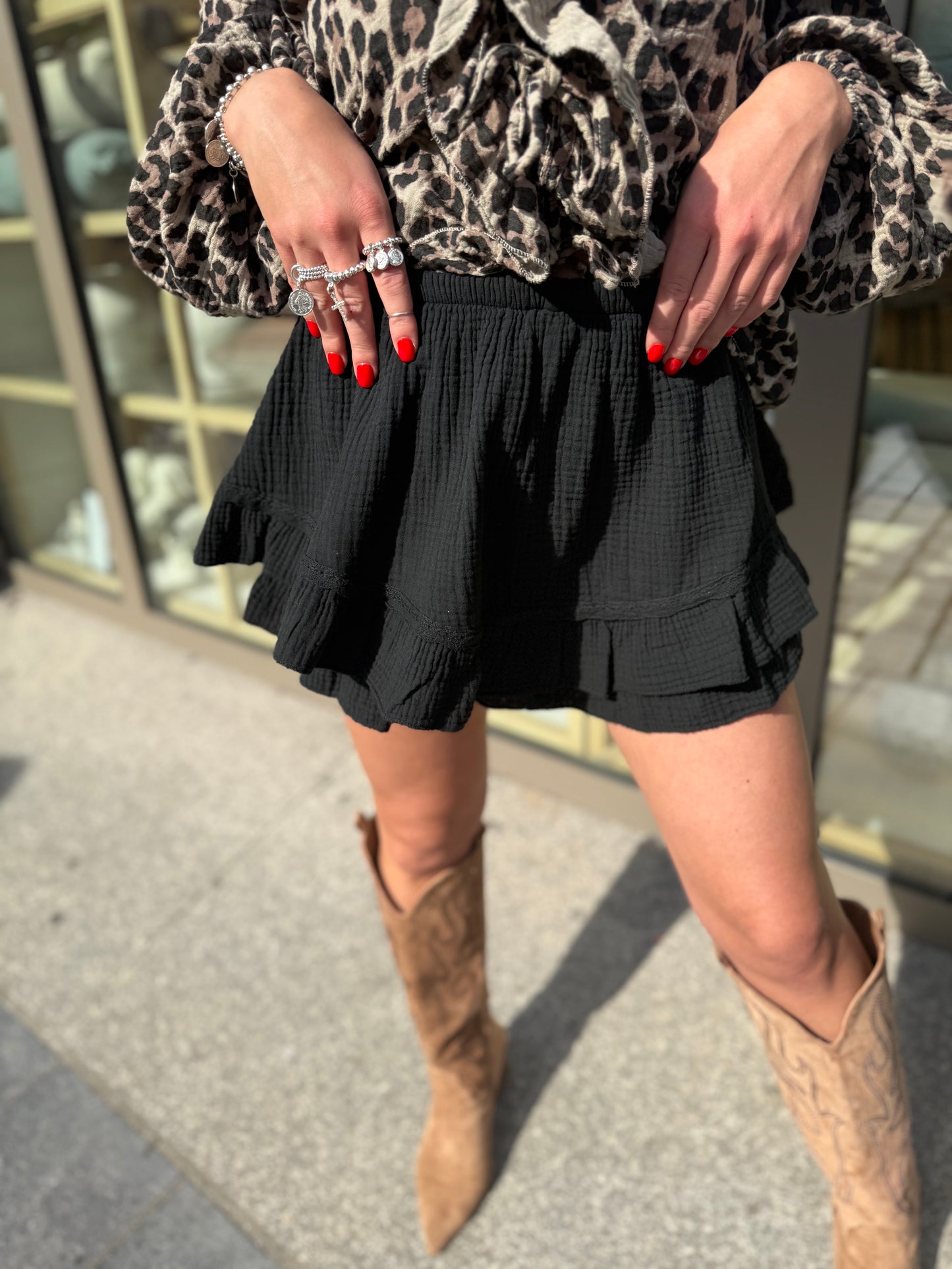 Jupe-short CHARLOTTE noire